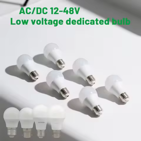 AC/DC12-48 10W 5W 8PACK 12V LED Bulb Light Volt Low Voltage E27 Base Equivalent Landscape Garden Yar