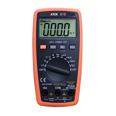 Ammeter Multitester VICTOR 81D 3 3/4 Digital Multimeter AC DC Resistance Capacitance Frequency Teste