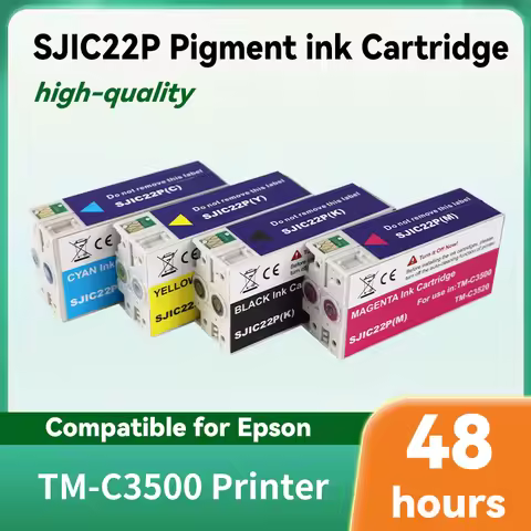 Europe SJIC22P Pigment ink Cartridge Compatible For Epson TM-C3500 C3500 Label printer Ink cartridge