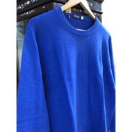 100%喀什米爾&lt;圓領&gt;羊毛衣. Cashmere.Pashmina #亮藍XL-b