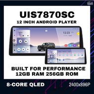 12 Inch UIS7870SC Android 13 12GB RAM 256GB ROM Android Player (PERODUA/PROTON/TOYOTA/HONDA)