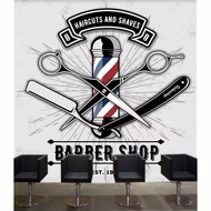 3D WALLPAPER CUSTOM WALLPAPER BARBERSHOP WALLPAPER 3