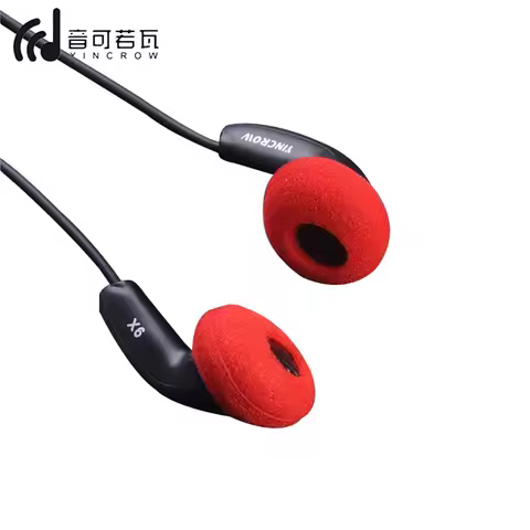Original YINCROW X6 3.5 mm earphones flat earplugs professional sound sleep AIR MX985 earphones feve