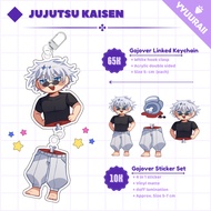 JUJUTSU KAISEN || SPOILER Gojo Linked Keychain and Gojo Sticker Set || Yyuuraii
