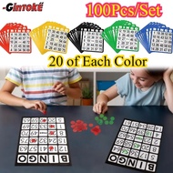 100 PCS/Set Bingo Cards / Bingo Cards / Large Bingo Cardsard Large Bingo Cards Set 5 Colors or Black
