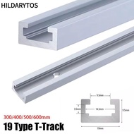 HEALER 1Pcs T-Track, Slide Guide Rail 300-600mm T-Slot Track, 19 Type 19x9.5mm Aluminium Alloy T Sli