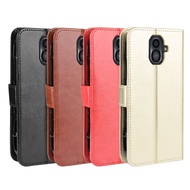 Kyocera G04 Phone Case Flip Kyocera Torque G04 Crazy Horse Pattern Leather Case Card Lanyard Wallet 