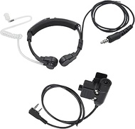 WODASEN Tactical Throat Mic Headset Earpiece with Push to Talk Button U94 PTT Adapter for UV-5R UV-8