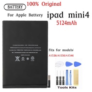 ต้นฉบับ iPad Mini 4 A1538 A1546 A1550 แบตเตอรี่ 5124mAh เปลี่ยนการรับประกัน 6 เดือน + เครื่องมือติดต