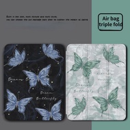 Water Ripple Butterfly Pattern Case for iPad 2021/20/19 gen9/8/7 10.2 inch  Airbag Tri-folds with Pencil Holder Cover iPad 2022 Gen10 10.9