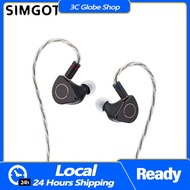 Ready Simgot SuperMix 4 1DD+1BA+1Planar +1PZT Drivers Wired HiFi Earphone