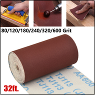 [uyang] 10m/Roll Sandpaper 80 120 180 240 320 600 Grit Sand Paper Emery Cloth Water/Dry Sanding Pape