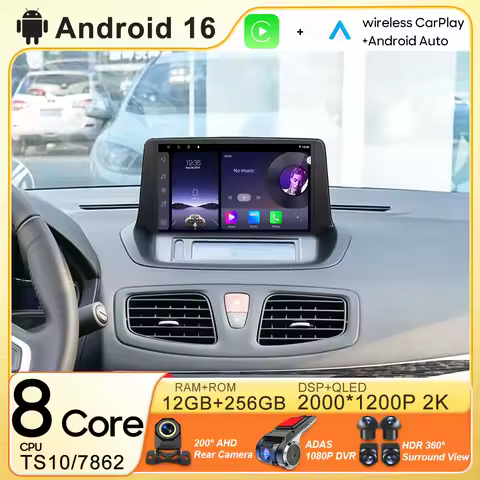For Renault Megane 3 RS Fluence Samsung SM3 2008 - 2014 Car Multimedia Player Android 16 Radio Carpl