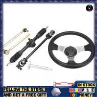 sinhopsa Go-Kart Steering Kit  Adjustable Wheel for Engines with Metal Frame Compatible Go Kart Acce