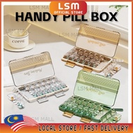 Portable 7-Day 3 Time Slot Multi-grid Medicine Storage Box | 1 Week Daily Pill Box Kotak Penyimpanan