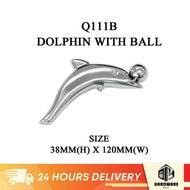 Stainless Steel SUS 304 38 X 120MM DOLPHIN WITH BALL Q111-B Door Gate Flower Accessories Pagar Pintu