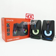 GS2 DOUBLE PORT GAMEN SPEAKER RGB INPUT 6W USB + 3.5MM JACK