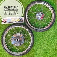 RIM ALLOY SCOOTER 17 x 1.4 1SET SIAP TAYAR DEPAN DAN BELAKANG 60/80🇹🇭🇹🇭