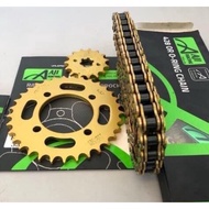 428H sprocket set aji racing ORING RXZ LC135 Y125Z SRL110 spocket rantai motor set (O-RING)