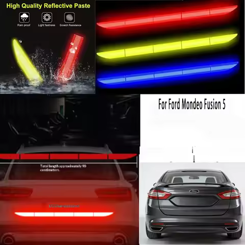 For Ford Mondeo Fusion 5 1pcs Reflective Warning Safety Tape-Car Trunk Anti-Collision