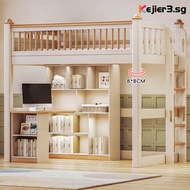 Kejier3.sg All Solid Wood Bunk Bed Double Layer Bed With Space Loft Bed Single Upper Layer Children'