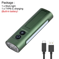 Asafee PT-01 Tactical Work Light EDC Mini Portable Outdoor Flashlight Signal Laser Spotlight White+C