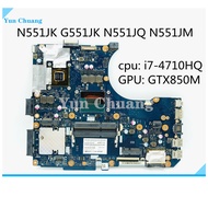 Papan Utama Laptop Asus N551jk G551jk N551jq N551jm N551j Ujian Papan Utama I7 - 4710hq Cpu Gtx850 m
