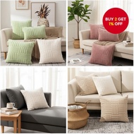 50x50cm  Sarung Bantal Persegi 50x50cm Warna Solid Sarung Kusyen Sofa Lembut Hiasan Rumah