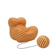 ดีจัง อาร์มแชร์พร้อมสตูล รุ่น Ashley ผ้าไนลอน สีส้มเหลือง