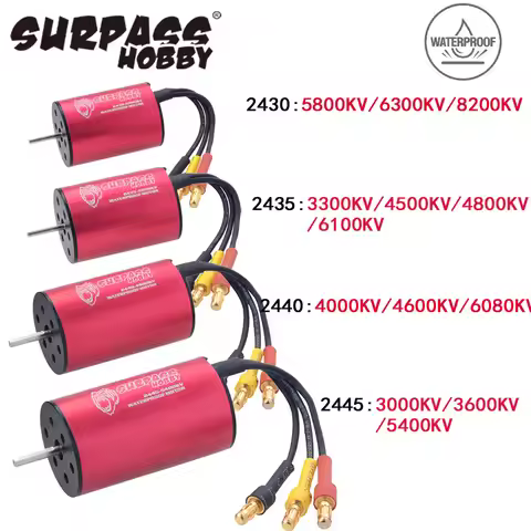 SURPASS HOBBY 2430 2435 2440 2445 Waterproof Brushless Motor for Traxxas HSP Wltoys 1/16 1/18 RC Tru