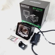 Lampu tembak led mt star m55 biled matrix shroud ring devil jauh dekat