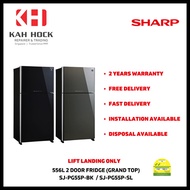 SJ-PG55P-BK / SJ-PG55P-SL 556L 2 DOOR REFRIGERATOR - 2 YEARS MANUFACTURER WARRANTY + FREE DEL