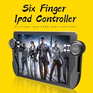 AK-PAD6K PUBG Game Controller For Ipad Tablet Six Finger Game Joystick Handle Aim Button L1R1 Shoote