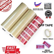 OPP TAPE 48mm 18mm Fragile Tape 48mm Clear Tape Transparent Tape Transparent Sticker Cellophane Tape