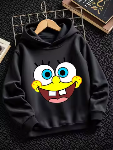 Barnacle Boy SpongeBob Hooded Top Kids Summer Cute Cartoon Crewneck 3-14