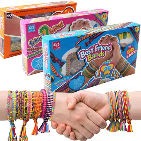 Girls DIY Bracelet Making Kit Jewellery Making Kit Arts for Kids Friendship Craft Kit for 5-12 Years