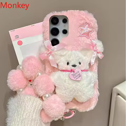 Cute Love Puppy Plush Case For OPPO Reno 14 13 12 11 10 8 7 6 5 Pro 13F 12F 11F 2F 8T 8Z 7Z 6Z 2Z Br