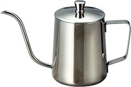 maebata 51643 Brew Coffee Drip Pot with Lid, Stainless Steel, Silver, 21.8 fl oz (630 ml), Fine Mout