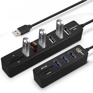 USB Hub Port 3 Slot USB Hub Card Reader Adapter HUB Card Reader USB HUB Card Reader USB HUB Cardread