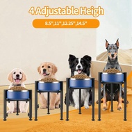 Elevated Dog Bowl Adjustable Width Elevated Dog Bowls Raised Dog Food Water Bowls for Medium Large S