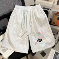 Colorful Cat Print Loose Summer Pants for Women