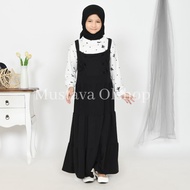 Gamis anak bahan knit 3-12 tahun // gamis anak bahan premium // overal anak motif pita