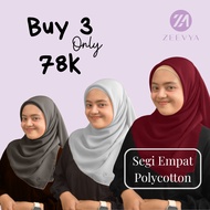 ZEEVYA // Square Hijab // Polycotton // Buy 3 only 78k