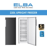 [Best Seller] Elba 220L Upright Freezer EUF-N2239(GR) Metal Dark Grey / 5 Transparent Drawers / Beku