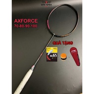 [LOGO PAINTED] Lining AXFORCE Badminton Racket 70,80,90,100 Domestic Pre-Stretched 11kg Max 13kg + H