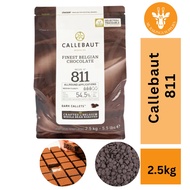 [READY STOCK] Callebaut Chocolate 811 (2.5kg) Original Packing 嘉利宝纯脂黑巧克力