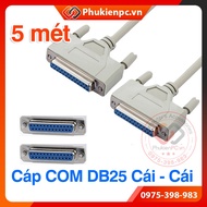 COM cable LPT DB25 female to DB25 Female, 5M long. LPT DB25 Female to Female Cable for industrial ma