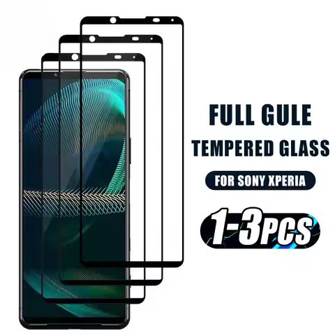 1-3Pcs Full Coverage Protective Film Tempered Glass for Sony Xperia 1 5 10 V Screen Protector for Xp