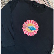 Beaded t-shirt sequin t-shirt/ beaded shirt/ fish t-shirt/