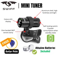 Swiff A0 Tuner Chromatic Clip-on Headstock Tuner Clip-on Chromatic Tuner with LED Display 724ROCKS
